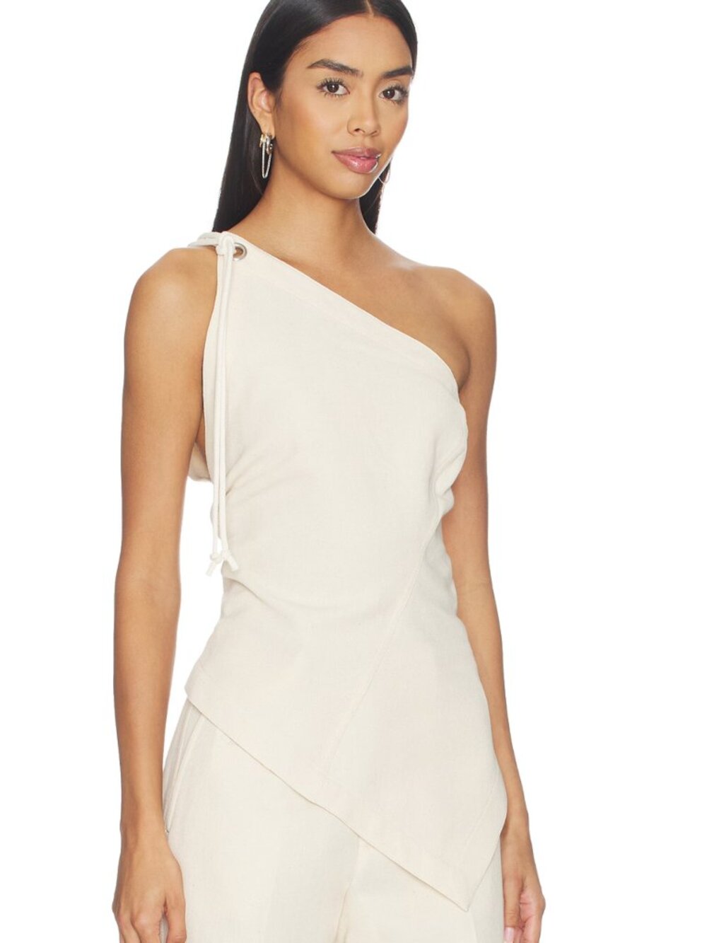 Helmut Lang Asymmetrical Sailor Top Muslin XS NWT $268 One Shoulder